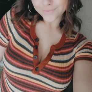 American Eagle Ribbed Bodycon Sweater